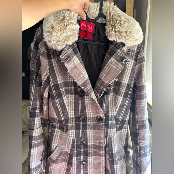 Firetrap 80% wool coat- super warm size medium - Picture 2 of 7